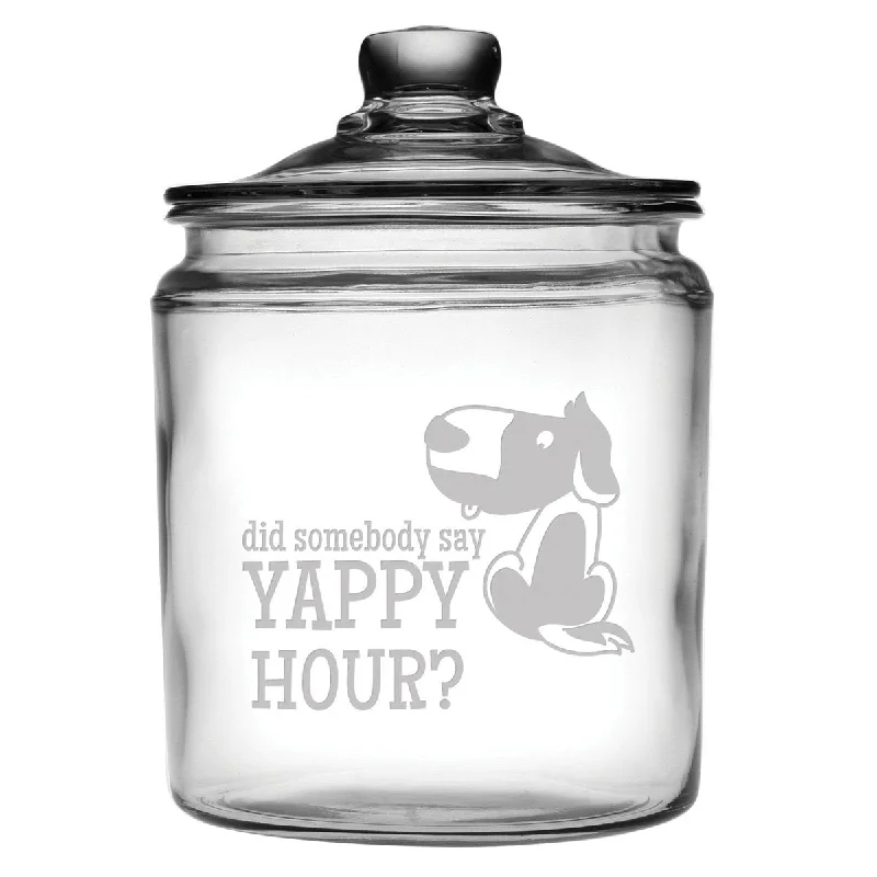 Yappy Hour Glass Dog Treat Jar