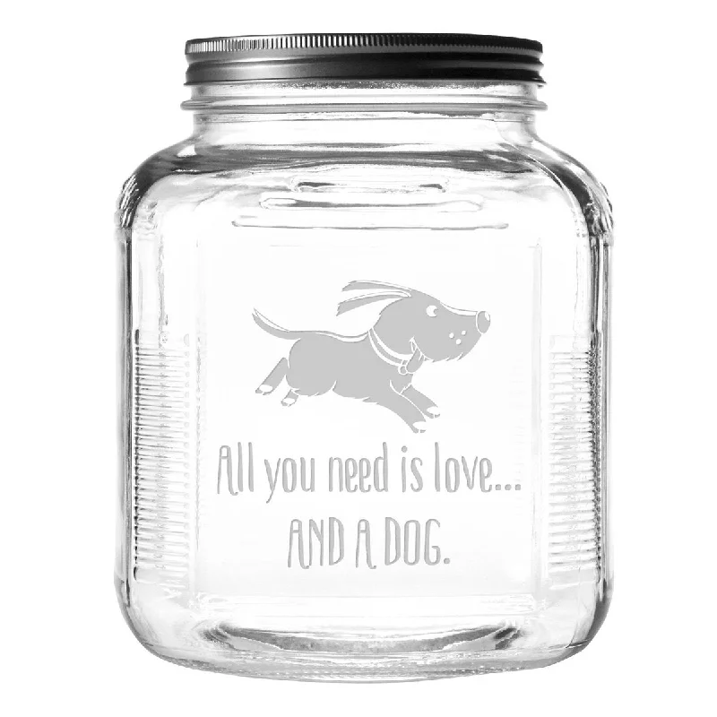 You Must Whippet Dog Treat Jar With Brushed Lid