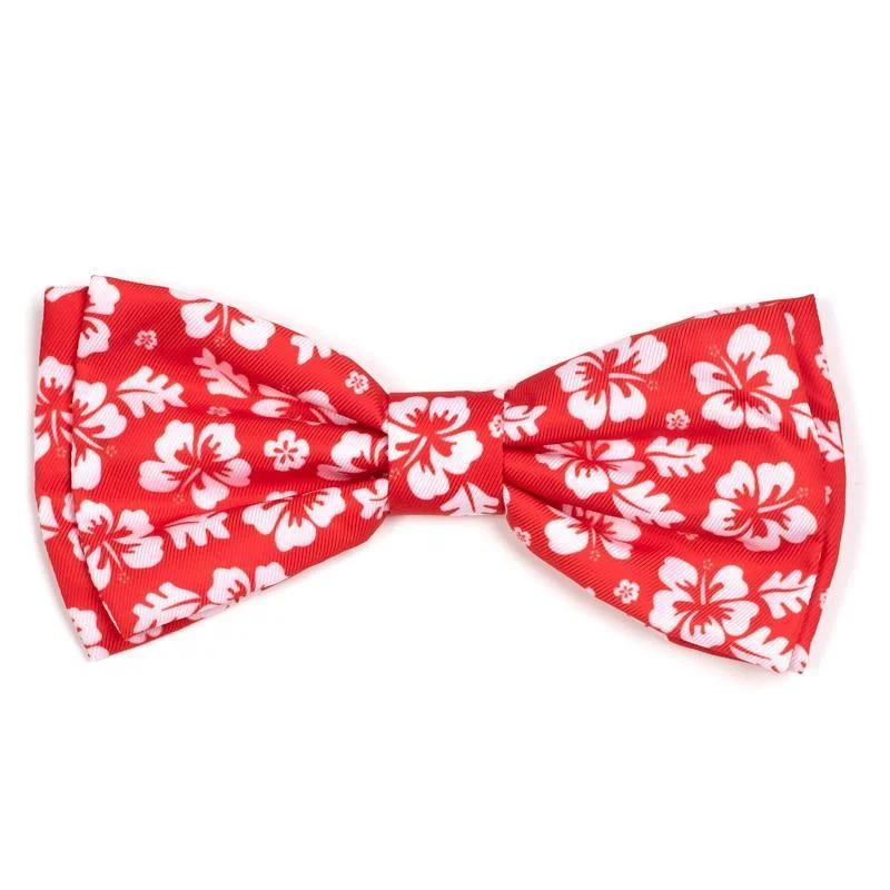 Aloha Dog Bow Tie Coral