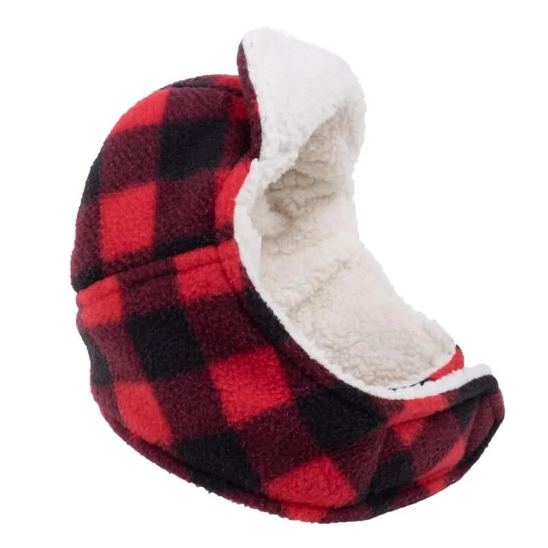 Aviator Dog Hat Red Buffalo Plaid