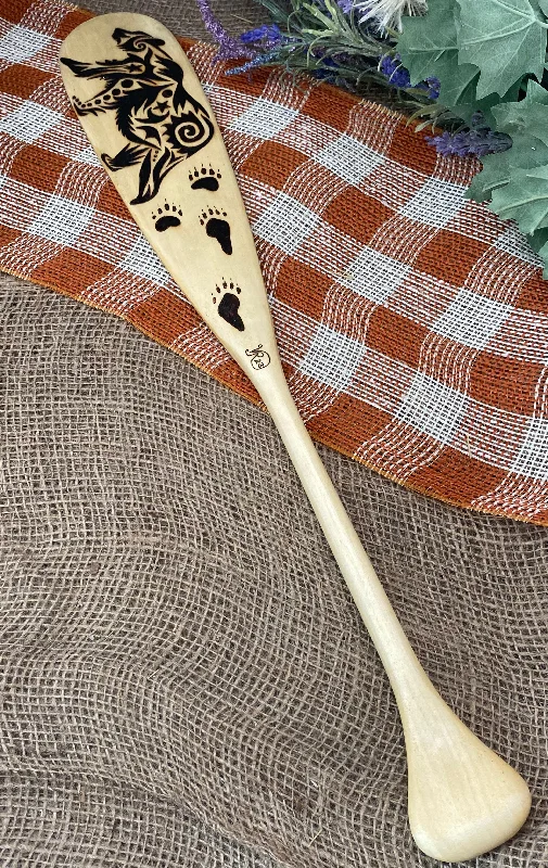 24" Wood engraved paddles; by Vicky the Real Artist