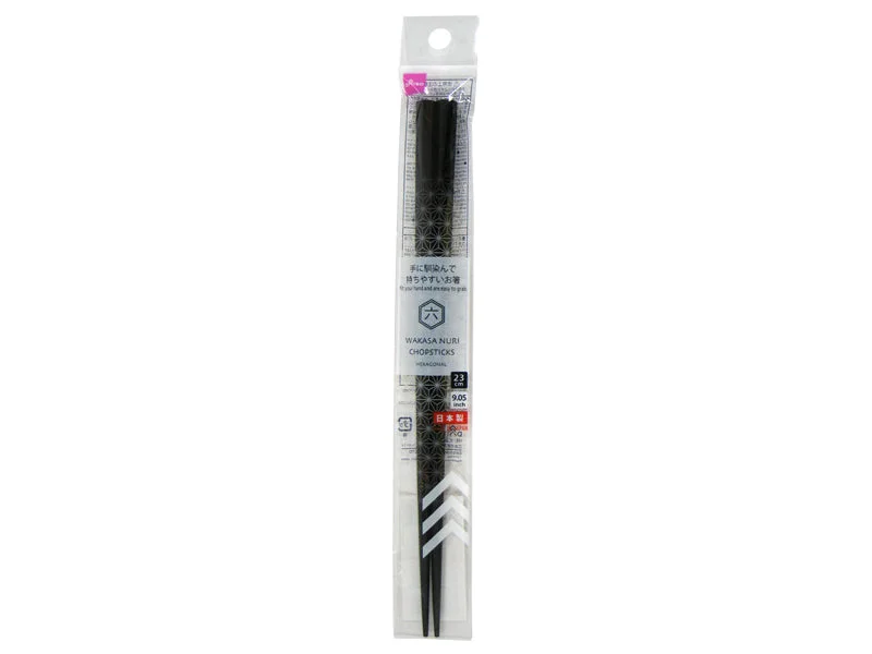 Chopsticks Hexagonal Dyed black  23cm