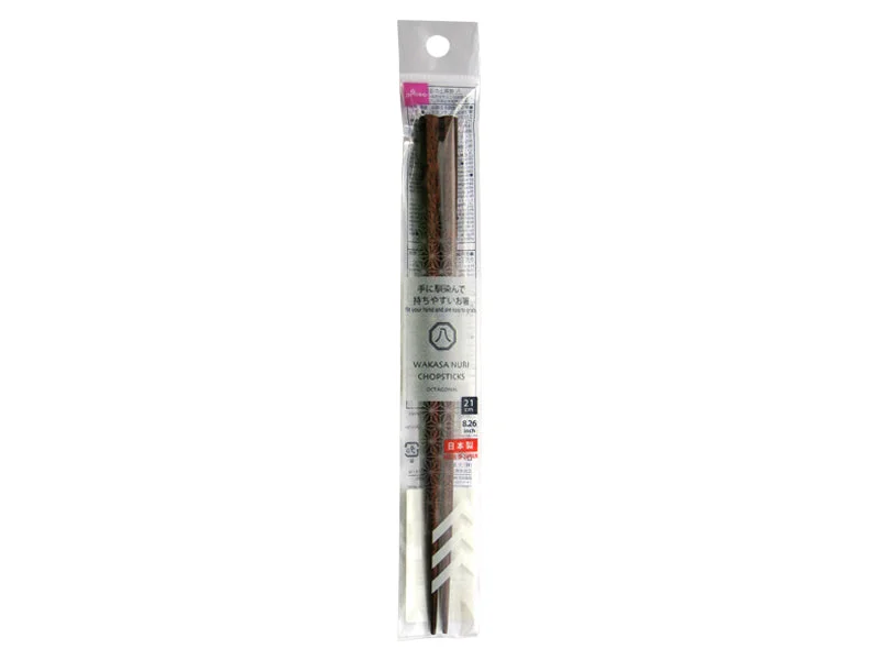 Chopsticks Octagonal Dyed Brown 21cm