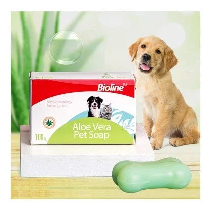 Bioline Aloe Vera Pet Soap 100g - (For Dogs & Cats Use) 100gr