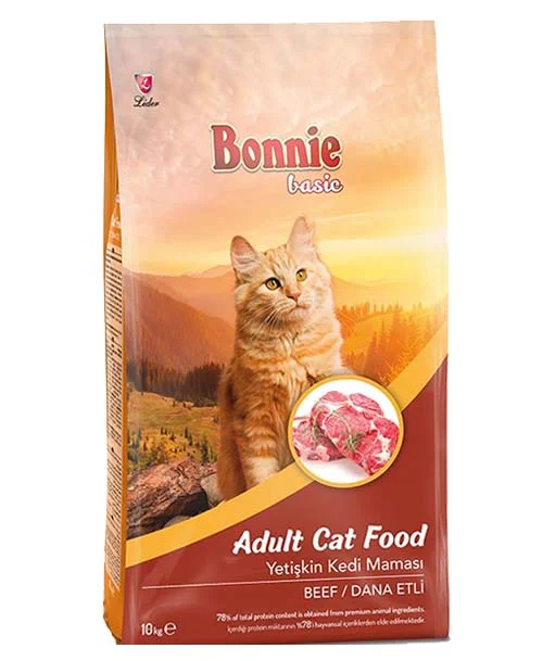 BONNIE DRY CAT FOOD BEEF 10KG