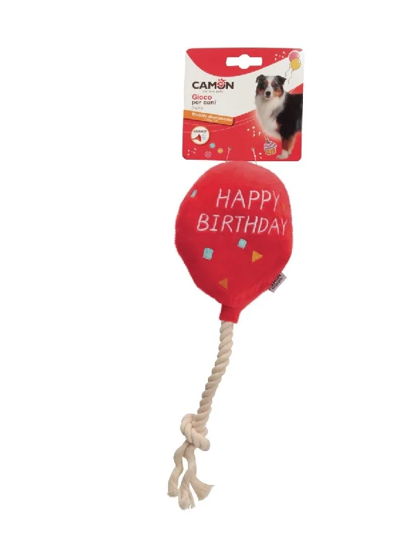 CAMON Igračka za pse Balon Happy Birthday, s konopom, zvučna, 30cm