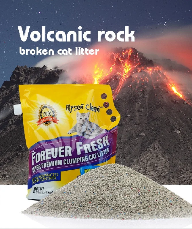 CATLITTER-VOLCANIC ROCK BROKEN CATLITTER 4KG PRICE  6BAG IN ONE CTN