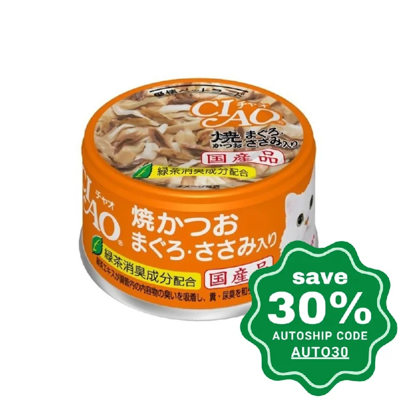 CIAO - Cat Canned Food - Grilled Bonito and Tuna with Chicken Fillet - 85G (min. 24 Cans)