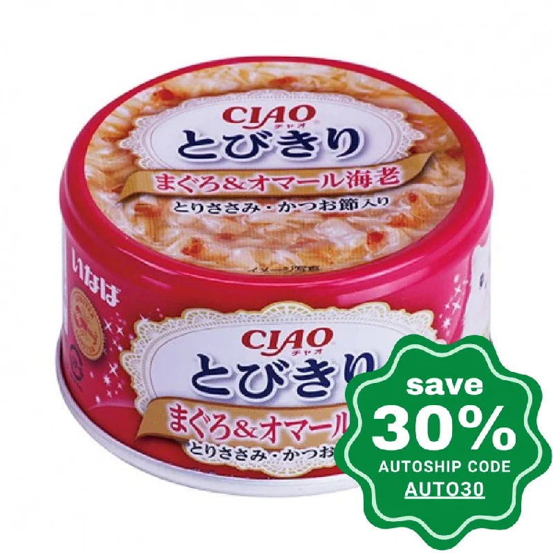 CIAO - Cat Canned Food - Premium Tuna and Lobster with Chicken Fillet and Bonito Flakes - 80G (min. 24 Cans)