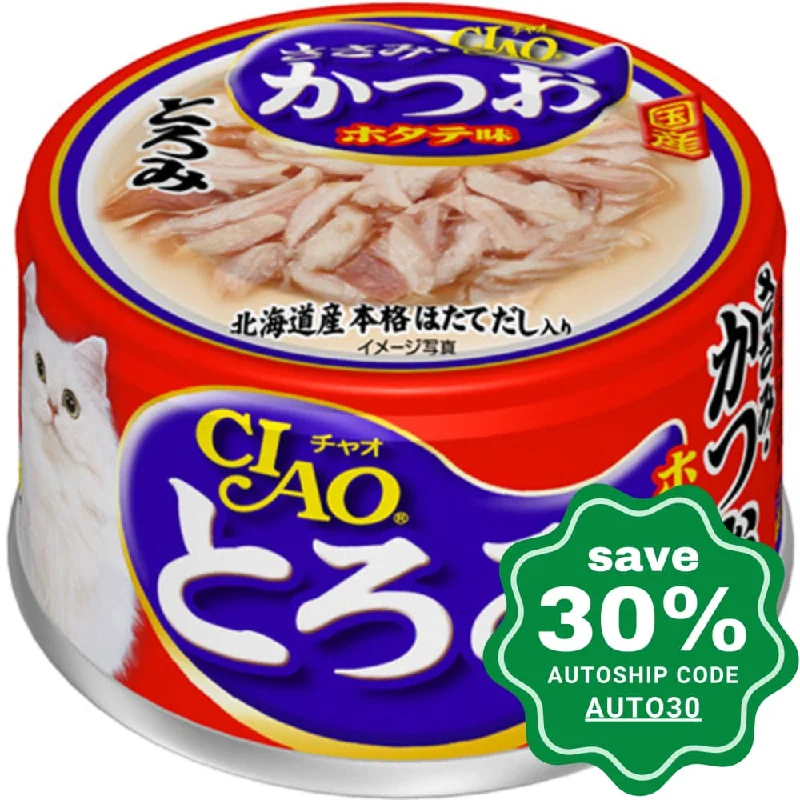 CIAO - Cat Canned Food - Thick Soup - Chicken Fillet and Skipjack Tuna with Scallop Flavor - 80G (min. 24 Cans)