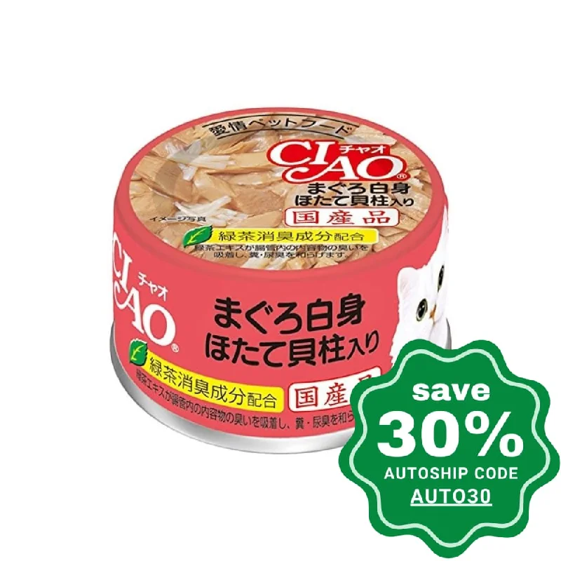 CIAO - Cat Canned Food - White Tuna and Scallop - 85G (24 Cans)