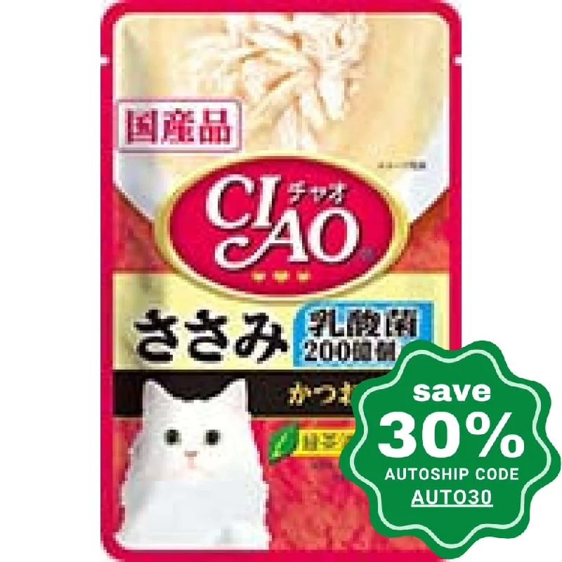 CIAO - Cat Pouch - Lactic Acid Bacteria - Chicken Fillet with Skipjack Tuna - 40G (12 Packs)