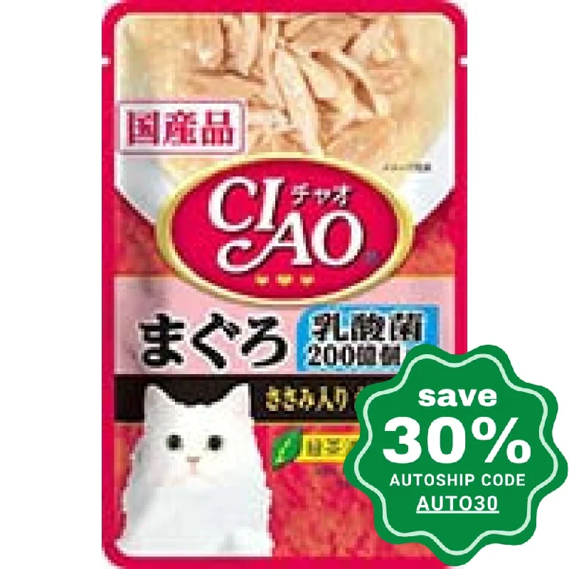 CIAO - Cat Pouch - Lactic Acid Bacteria - Tuna and Chicken Fillet with Skipjack Tuna - 40G (12 Packs)