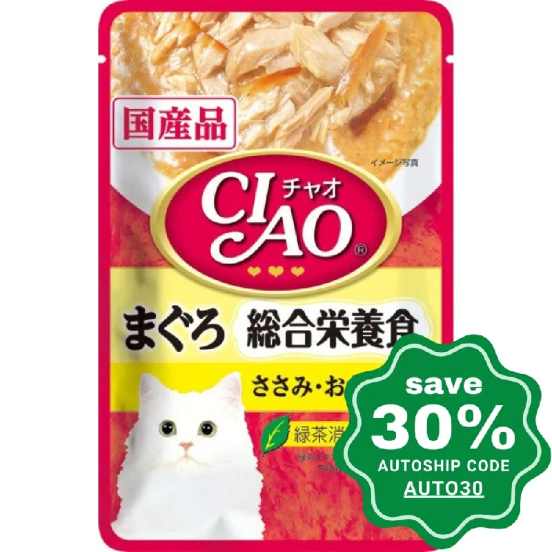 CIAO - Cat Pouch - Nutritious Diet - Tuna with Chicken Fillet and Bonito Flakes - 40G