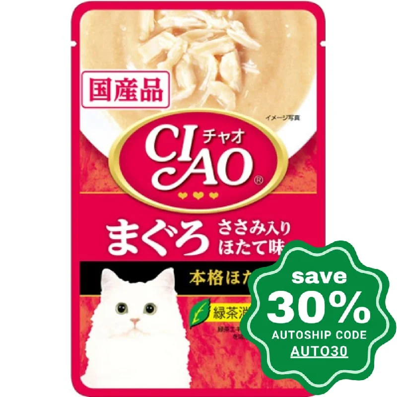 CIAO - Cat Pouch - Tuna and Chicken Fillet with Scallop Flavoured in Scallop Soup - 40G