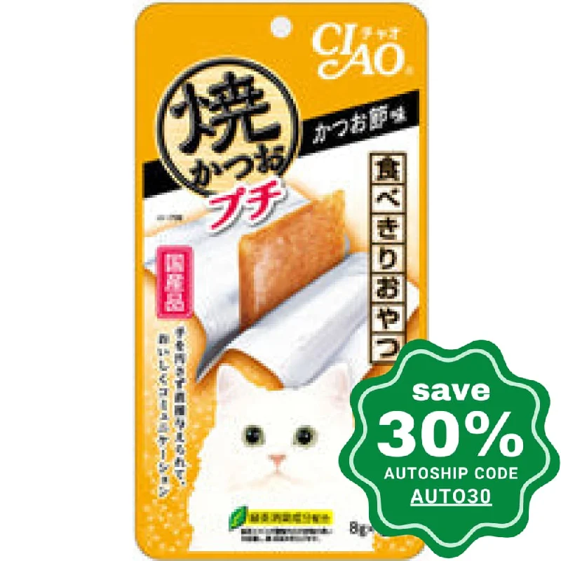 CIAO - Cat Treat - Grilled Skipjack Tuna Slice with Bonito - 5 X 8G (6 Packs)