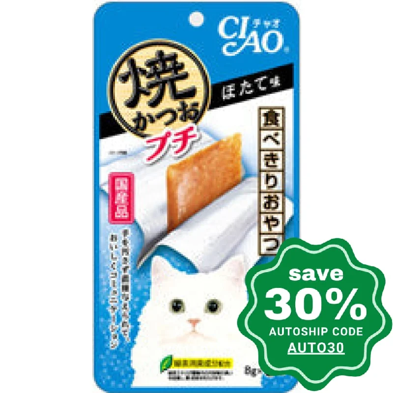 CIAO - Cat Treat - Grilled Skipjack Tuna Slice with Scallop - 5 X 8G (6 Packs)