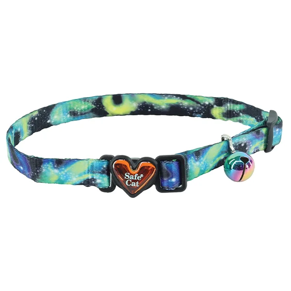 COASTAL SafeCat Breakaway Collar w/Heart Clasp, Galaxy Nirvana