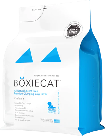 Boxiecat Scent-free Premium Clumping Clay Litter 28lb