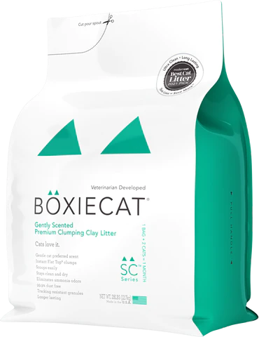 Boxiecat  Gently Scented Premium Clumping Clay Litter 28lb