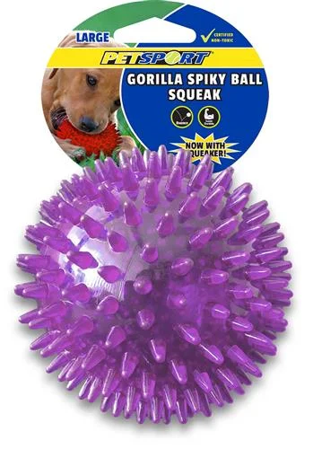 Large Gorilla Spiky Ball Squeak Asst. - 4"