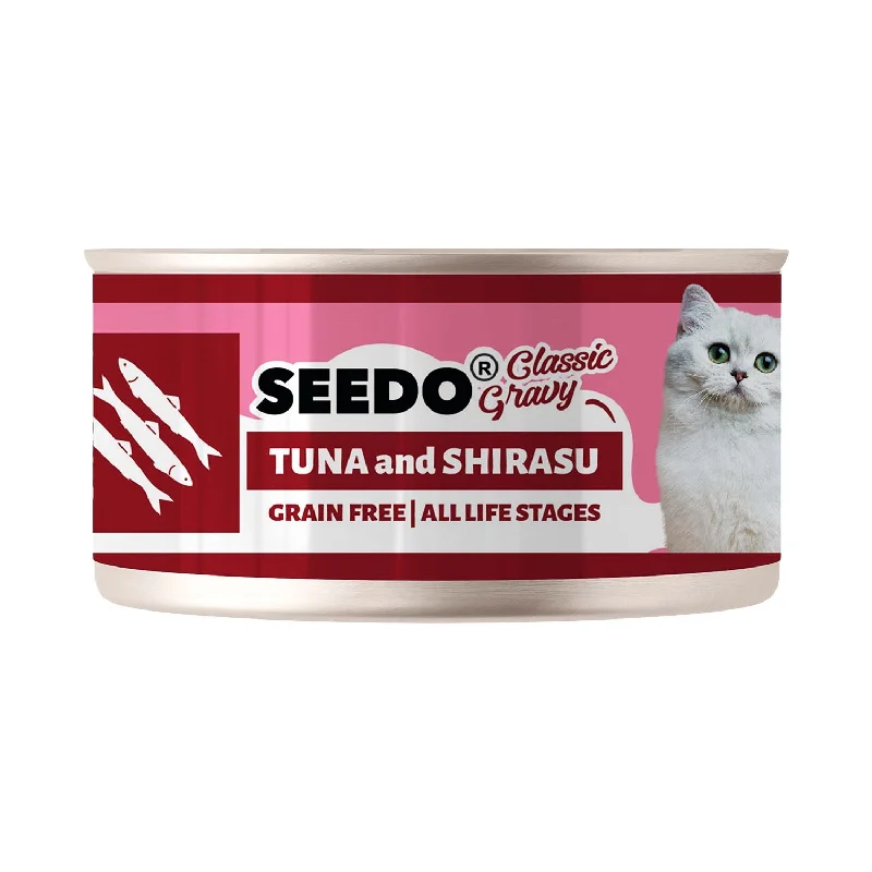 Seedo Classic Gravy Tuna & Shirasu in Gravy Wet Cat canned food