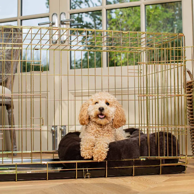 Cosy & Calming Puppy Crate Bed in Calming Anti-Anxiety Dusk Faux Fur by Lords & Labradors