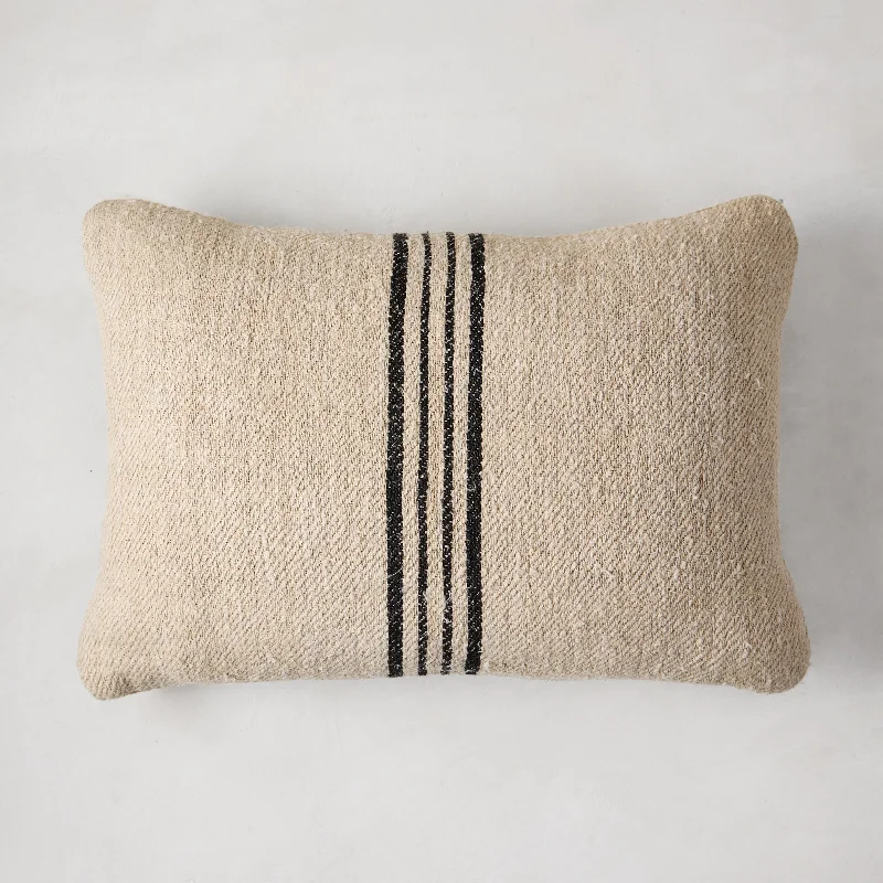 Diane Keaton + Hudson Grace Vintage Grain Sack Lumbar Pillow