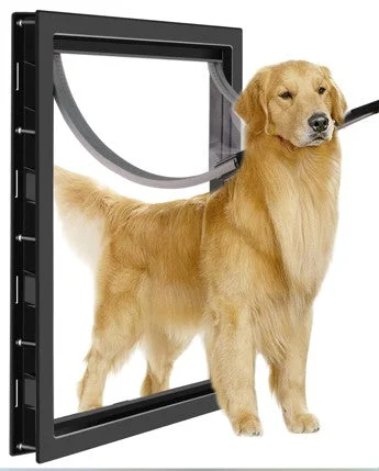 DOOR 1027 DOG DOOR  PVC FLAP SIZE 24X5.4X37.2 CM HIGHT (BLACK/WHITE)