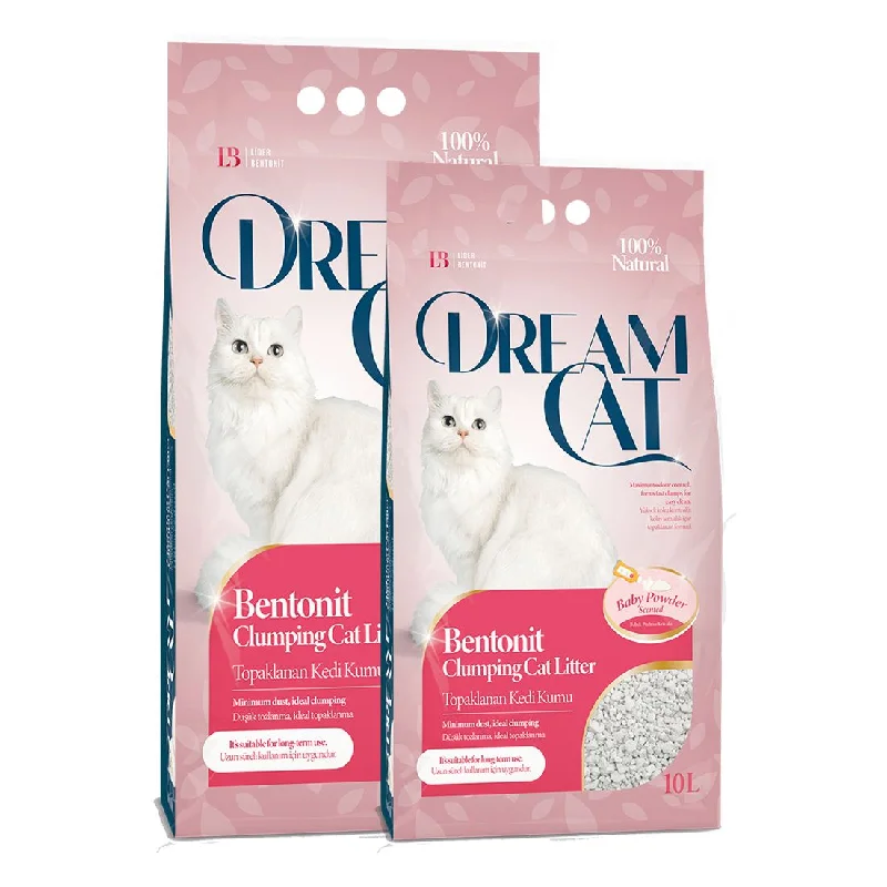 Dream Cat Bentonite Baby Powder Scented Clumping Cat Litter 17KG