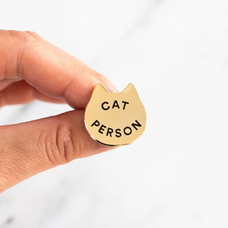 EVERYDAY OLIVE Cat Person Pin