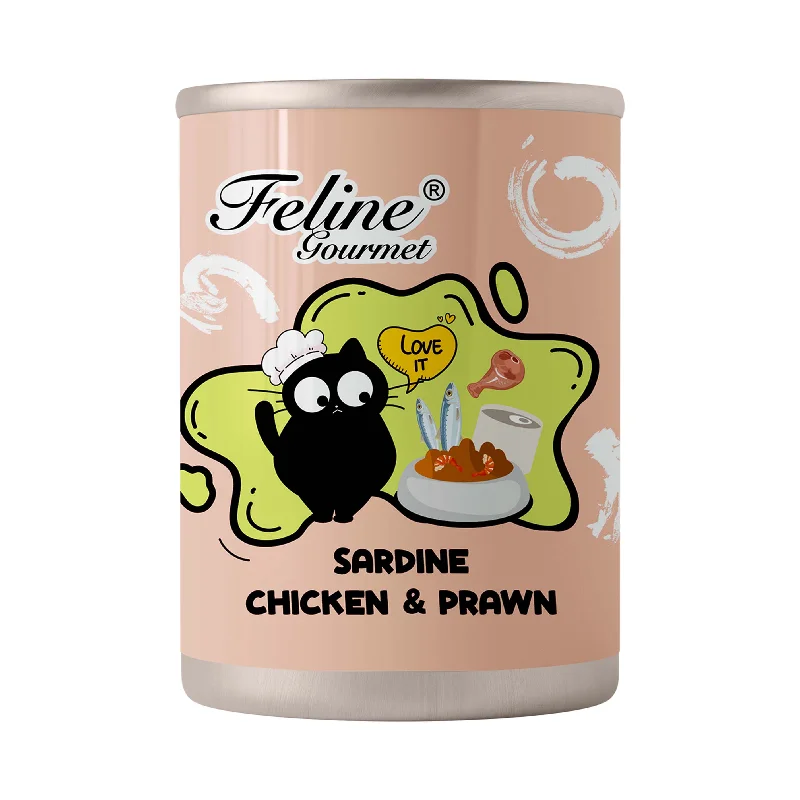 Feline Gourmet Sardines, Chicken & Prawn Canned Cat Food