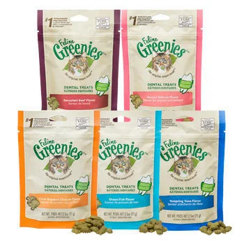 Feline Greenies Dental Treats; Available in different flavors and sizes