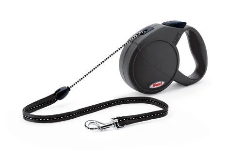 Flexi Classic Long Retractable Leash; available in 3 sizes and 3 colours.