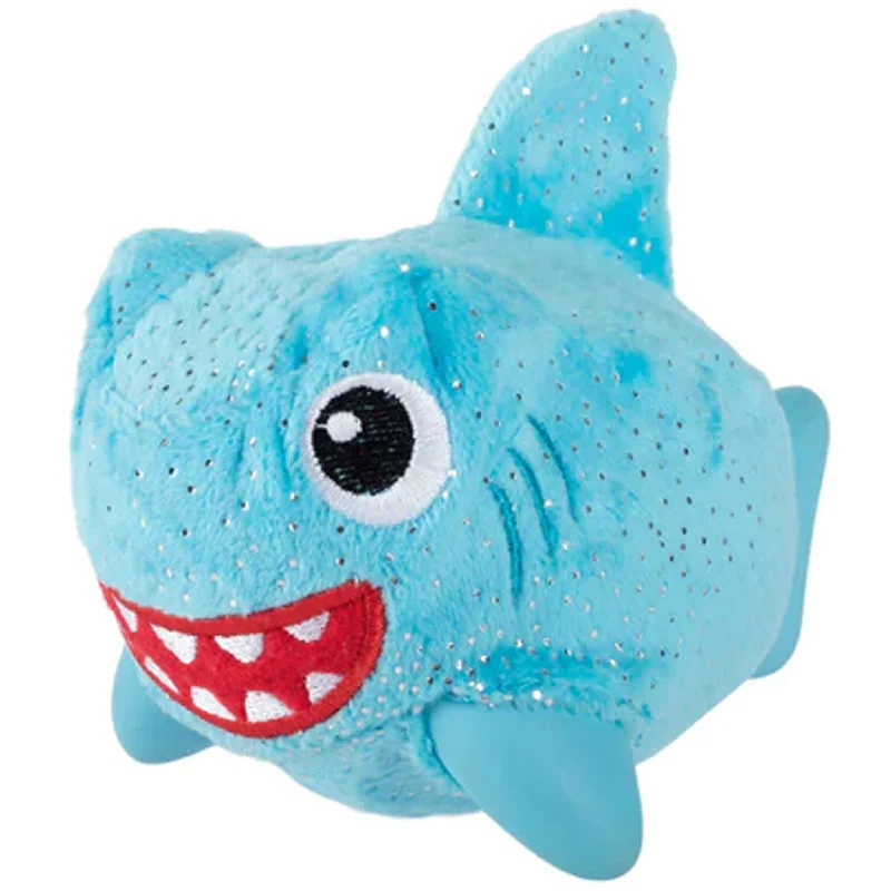 Fringe Plush & Rubber Shark Dog Toy