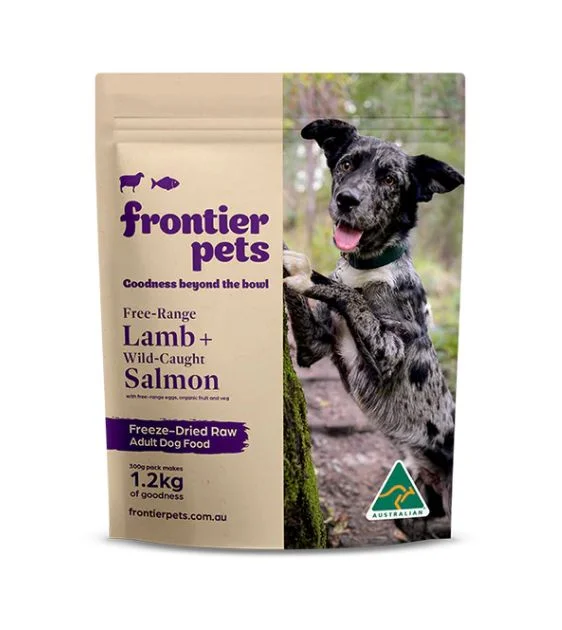 Frontier Pets Freeze Dried Raw Dog Food (Free-Range Lamb + Wild-Caught Salmon)