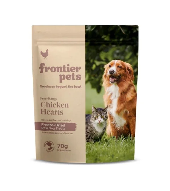 Frontier Pets Freeze Dried Raw Dog Treats (Chicken Hearts)