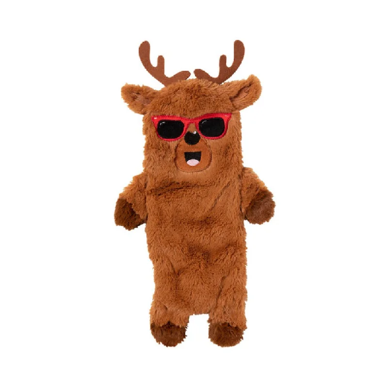 Christmas Flatout Reindeer Dog Plush Toy