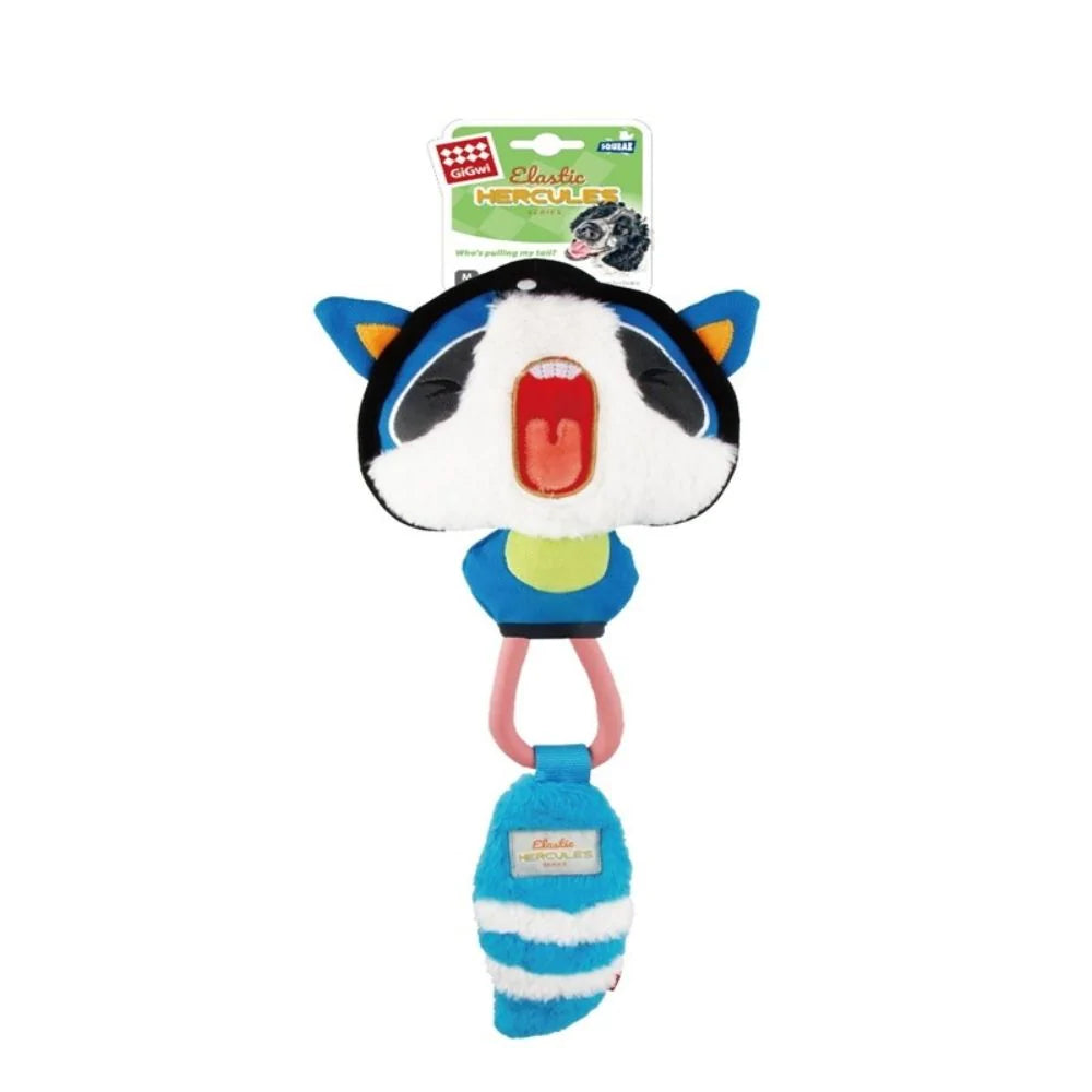 GiGwi Tug Hercules Crying fox Elastic Rope Toy with Squeaker for Dog , Blue