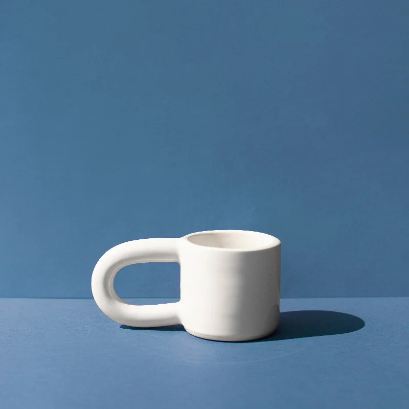 Gloss White Geo Mug