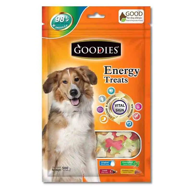 Goodies Energy Treat for Dog in Cut Bone Shaped, 500 g (Pack of 2)