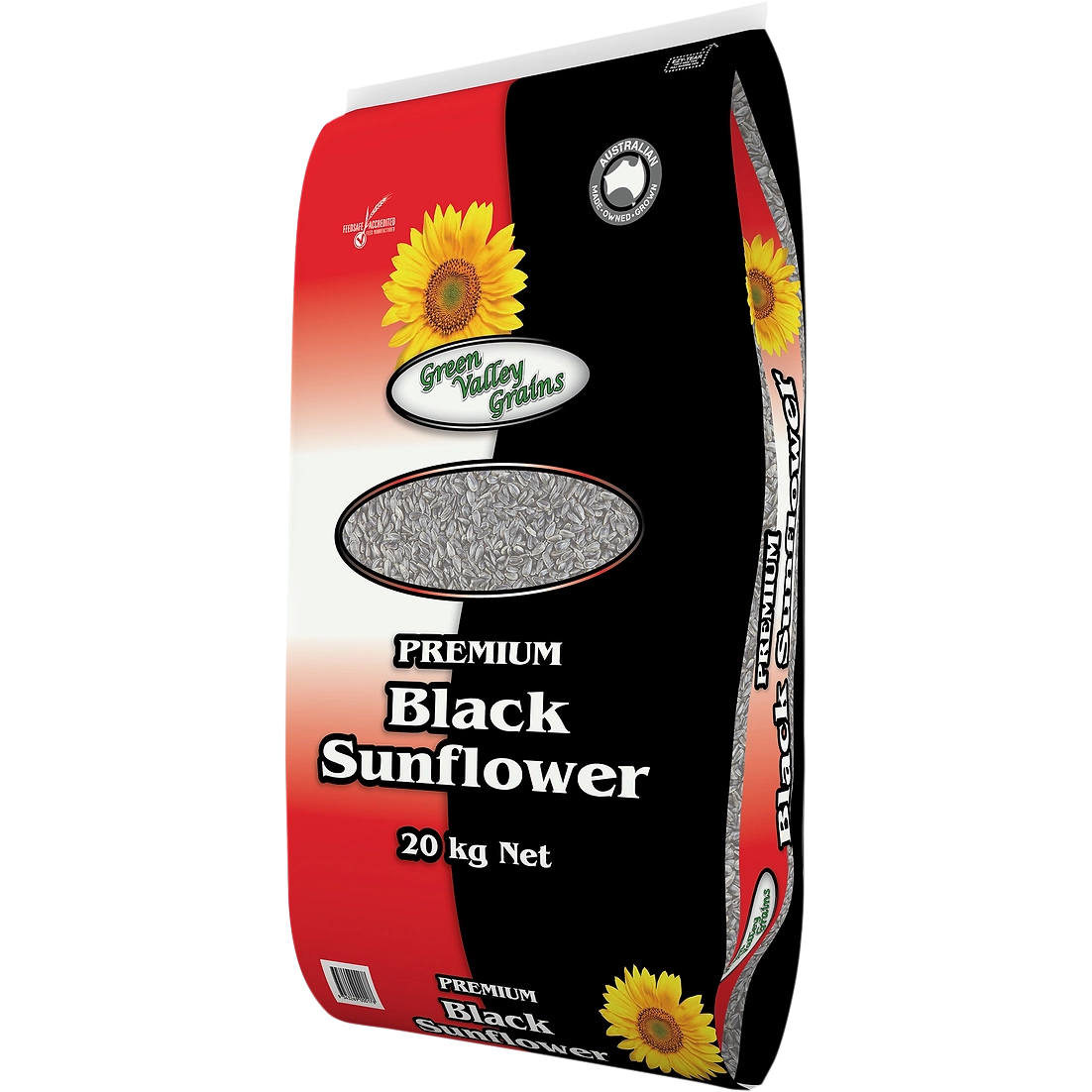 Green Valley Grains Black Sunflower Seed for Birds 20kg