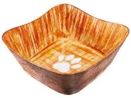 Indipets Square Bowl Hammered