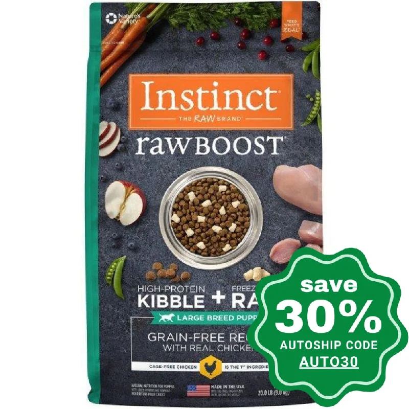 Nature's Variety Instinct - Dog Dry Food - Raw Boost Grain-Free with Chicken - Large Breed Puppy - 20LB