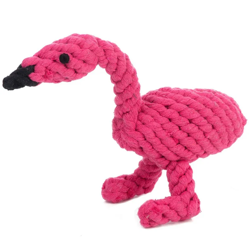 Jax & Bones Fran Flamingo Rope Dog Toy