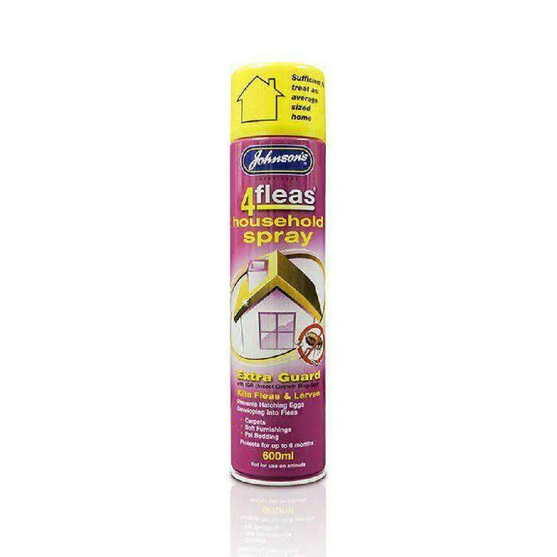 Johnsons 4Fleas Household IGR Extra Flea KIller Spray Treatment - 600ML