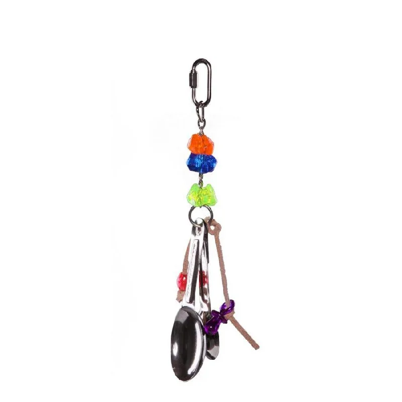 Kazoo Bird Toy Hanging Spoons with Beads Small