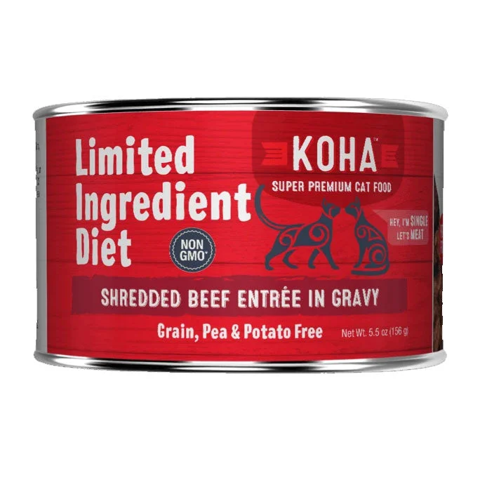 KOHA LID Grain-Free Shredded Beef Entree Wet Cat Food