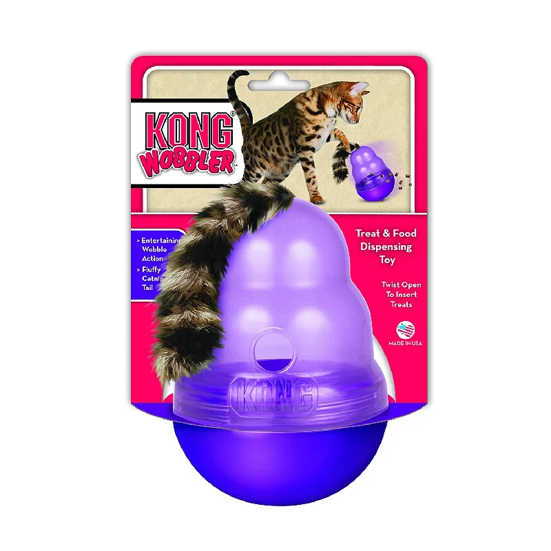 Kong Cat Wobbler Treat Dispenser Toy, Purple