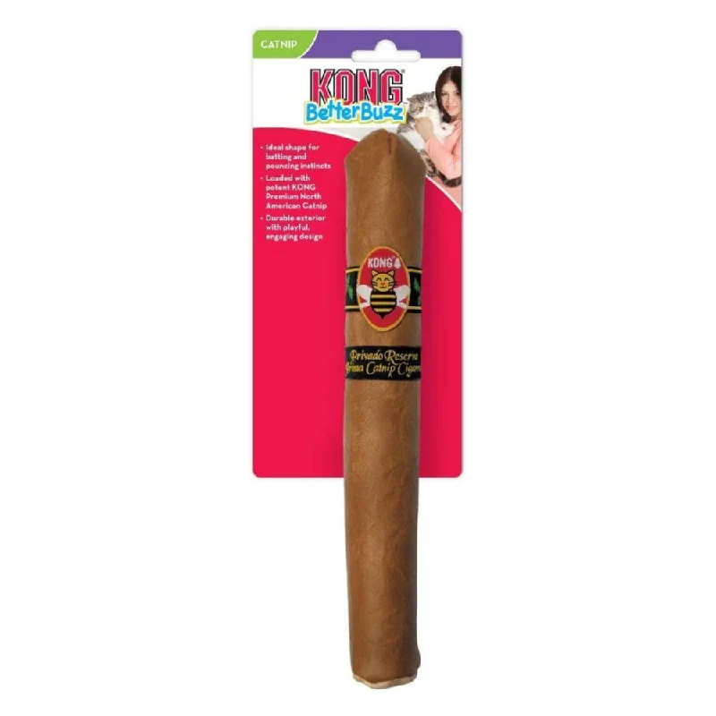 KONG Catnip Better Buzz Cigar Cat Toy, Brown